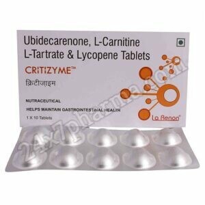 Critizyme Tablet (Ubidecarenone + Levo-carnitine + Lycopene) 90 Tablets