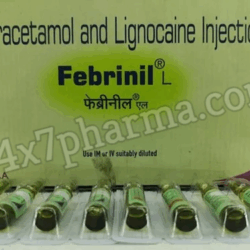 Febrinil L Paracetamol And Lignocaine Injection (10 Injections)