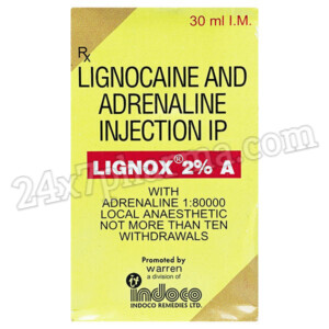 Lignox 2 % A Lignocaine And Adrenaline Injection (10 Injections)