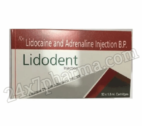 Lidodent Injection (Lignocaine & Adrenaline Injection) (10 Injections)