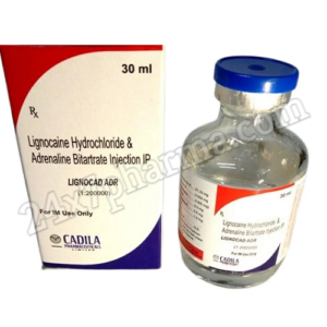 Lignocad ADR Lignocaine Hydrochloride & Adrenaline Bitartrate Injection (10 Injections)