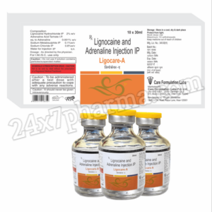 Ligocare Lignocaine & Adrenaline Injection (10 Injections)