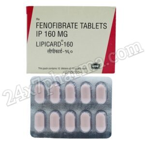 Lipicard 160mg Fenofibrate Tablets (50 Tablets)