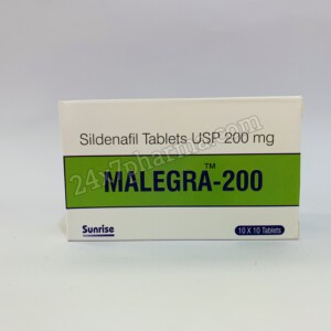 Malegra 200mg Sildenafil Citrate Tablets (100 tablets)