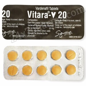 Vitara V 20mg Vardenafil Tablet (100 tablets)