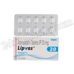Lipvas 20mg Tablet 30's