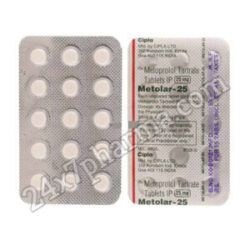 Metolar 25mg Tablet 30's