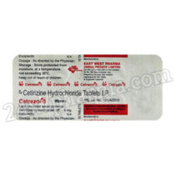 Cetrezol 5mg Tablet 30'S