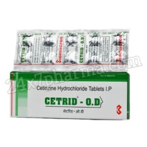 Cetrid OD 10mg Tablet 30'S