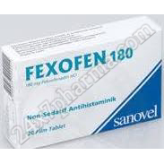 Fexofen 180mg Tablet 18'S