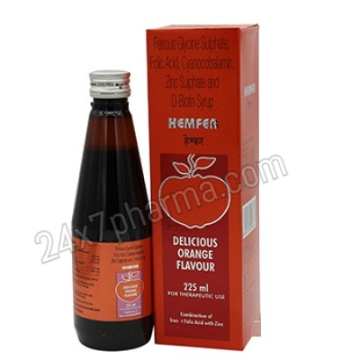 Hemfer Delicious Orange Flavour Syrup 225ml