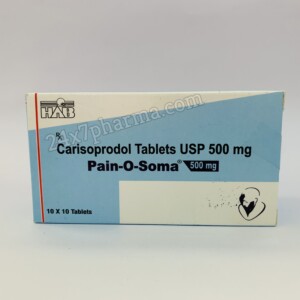 Pain-O-Soma Carisoprodol 500 mg Tablet (100 Tablets)