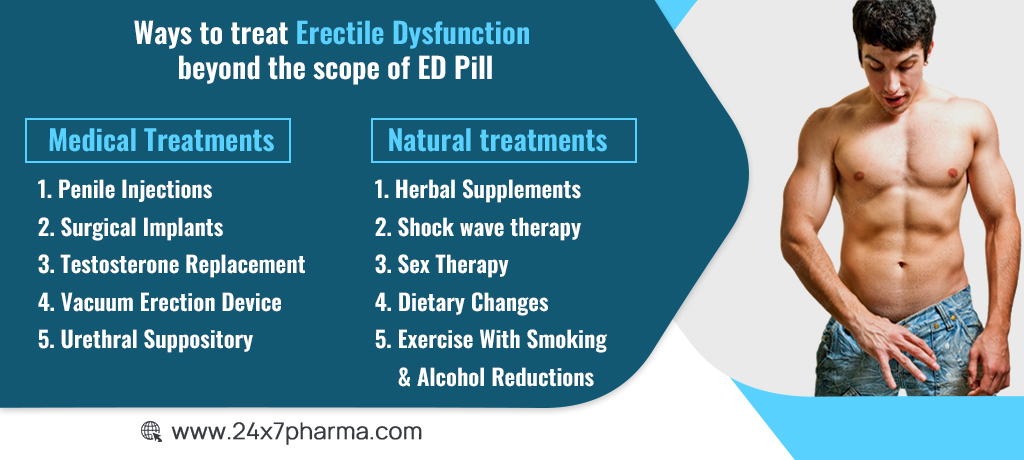 Ways to treat Erectile Dysfunction beyond the scope of ED Pill