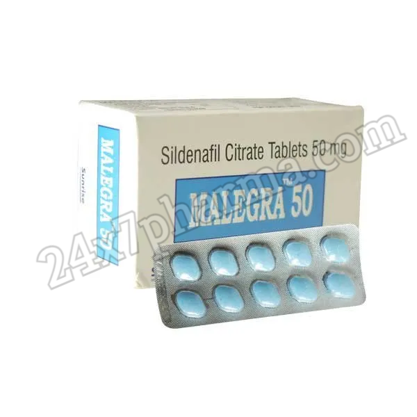 Malegra 50 mg Sildenafil Citrate Tablets
