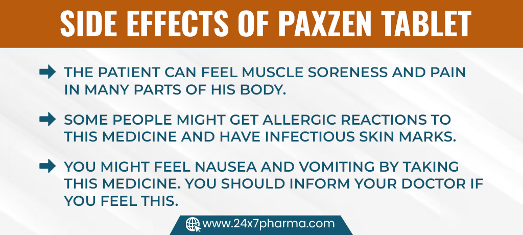 Side Effects of Paxzen Tablet