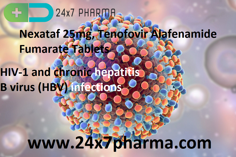 Nexataf 25mg, Tenofovir Alafenamide Fumarate Tablets