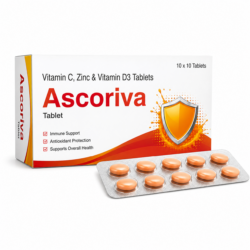 Ascoriva Tablet antioxidant skin supplement with Vitamin C for healthy radiant skin