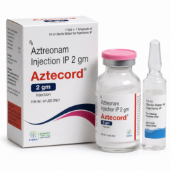 Aztecord 2gm Injection containing Aztreonam for serious bacterial infections
