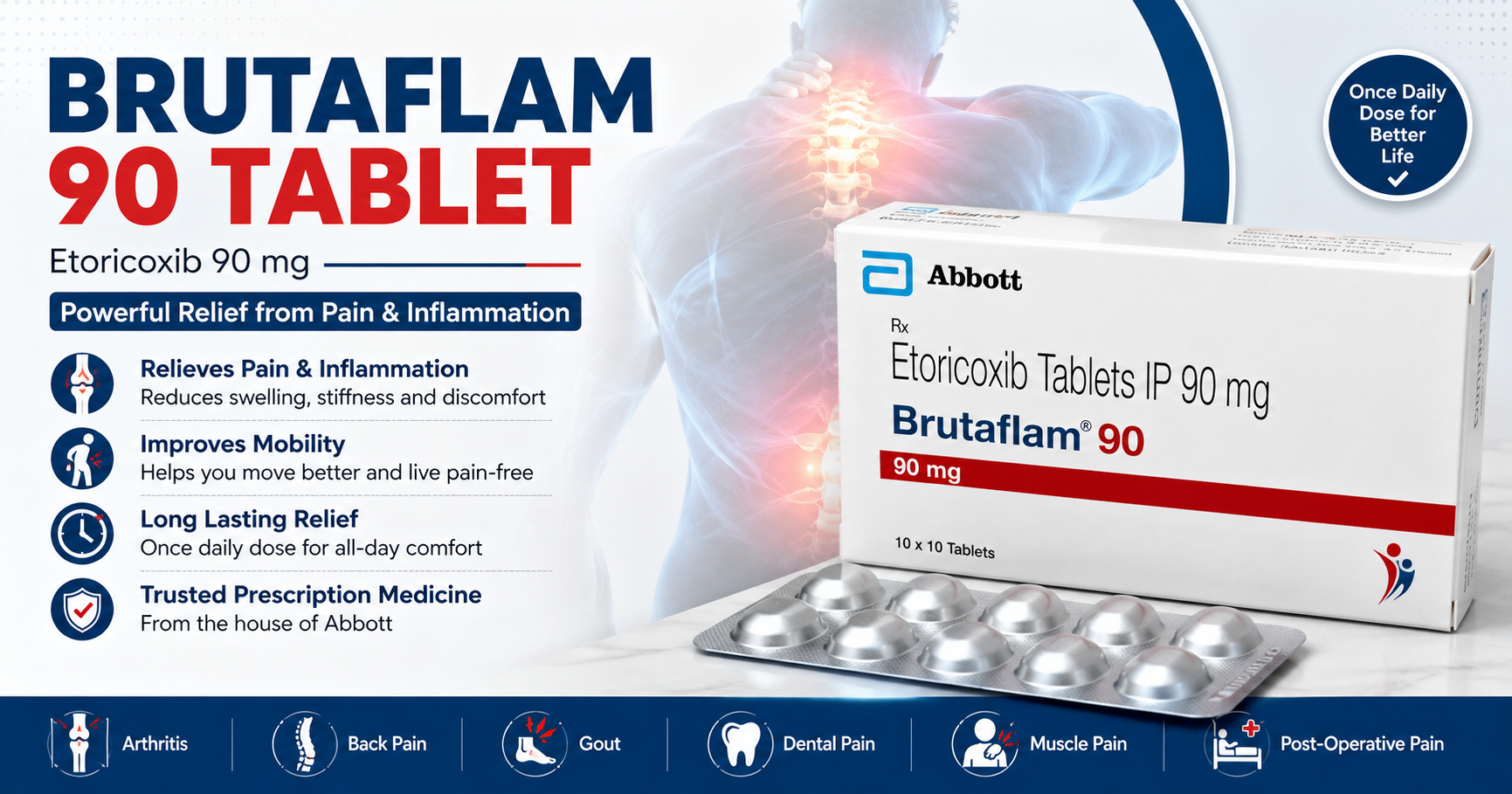 Brutaflam 90 Tablet Etoricoxib 90 mg
