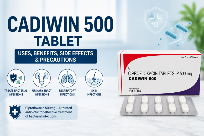 Cadiwin 500 Tablet Ciprofloxacin 500 mg antibiotic tablets