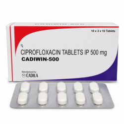 Cadiwin 500 Tablet Ciprofloxacin 500mg by Cadila Pharmaceuticals