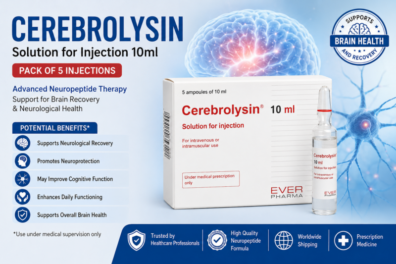 Cerebrolysin Solution for Injection 10ml Pack of 5 Injection for Neurological Treatment