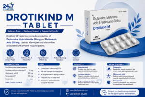 Drotikind M Tablet uses, composition and benefits