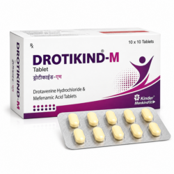 Drotikind M Tablet containing Drotaverine 80mg and Mefenamic Acid 250mg
