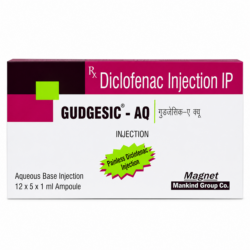 Gudgesic AQ Injection containing Diclofenac Sodium 75mg for pain and inflammation relief