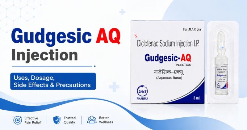 Gudgesic AQ Injection – Uses, Dosage, Side Effects and Precautions