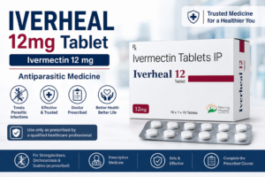 Iverheal 12mg Tablet (Ivermectin 12 mg) for parasitic infection treatment