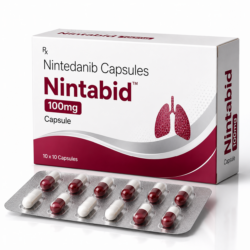 Nintabid 100mg Capsule Nintedanib medicine for pulmonary fibrosis
