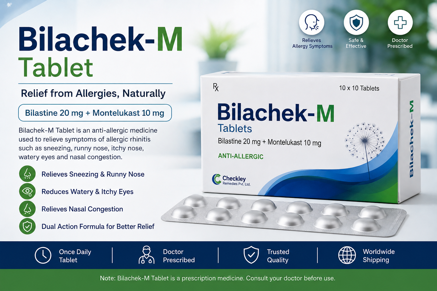 Bilachek M Tablet – Uses, Dosage, Side Effects and Allergy Treatment Guide