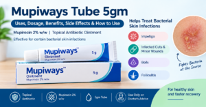 Mupiways Tube 5gm Mupirocin 2% ointment for bacterial skin infections