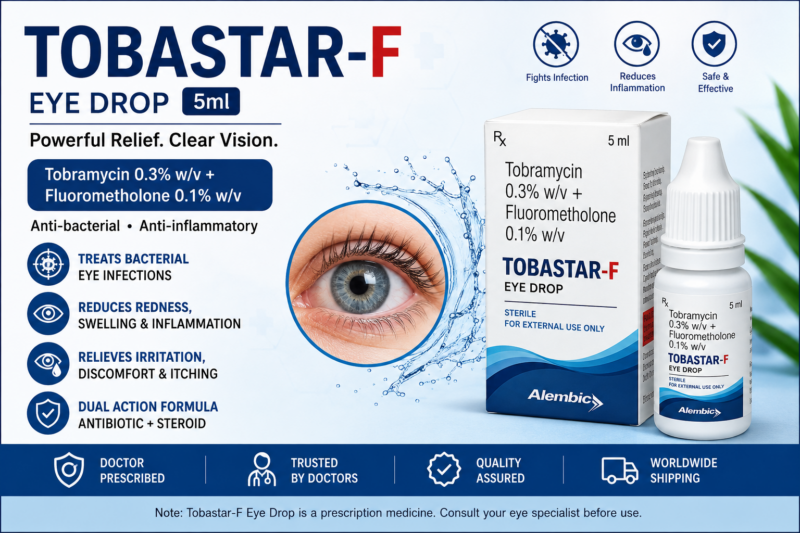 Tobastar F Eye Drop – Uses, Dosage, Side Effects and Eye Infection Treatment Guide